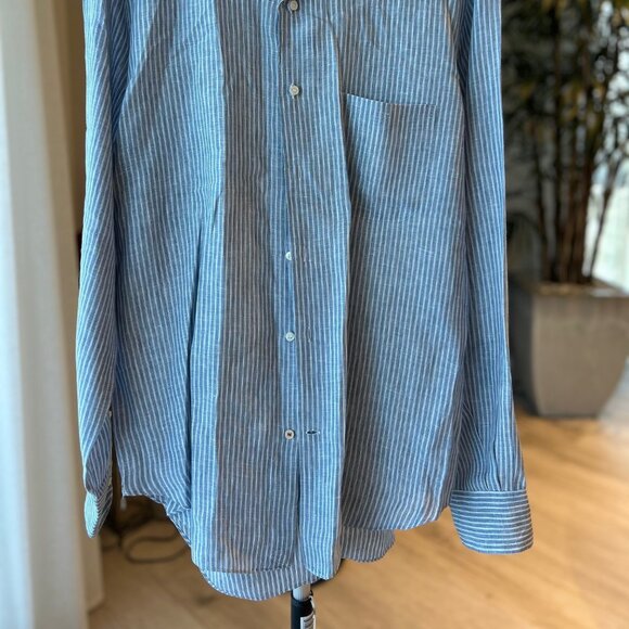 LORO PIANA  Men’s Linen Long Sleeve Shirt - Picture 3 of 5